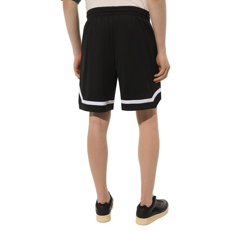 Comme Des Fuckdown Sleek Black Bermuda Shorts with Logo Detail