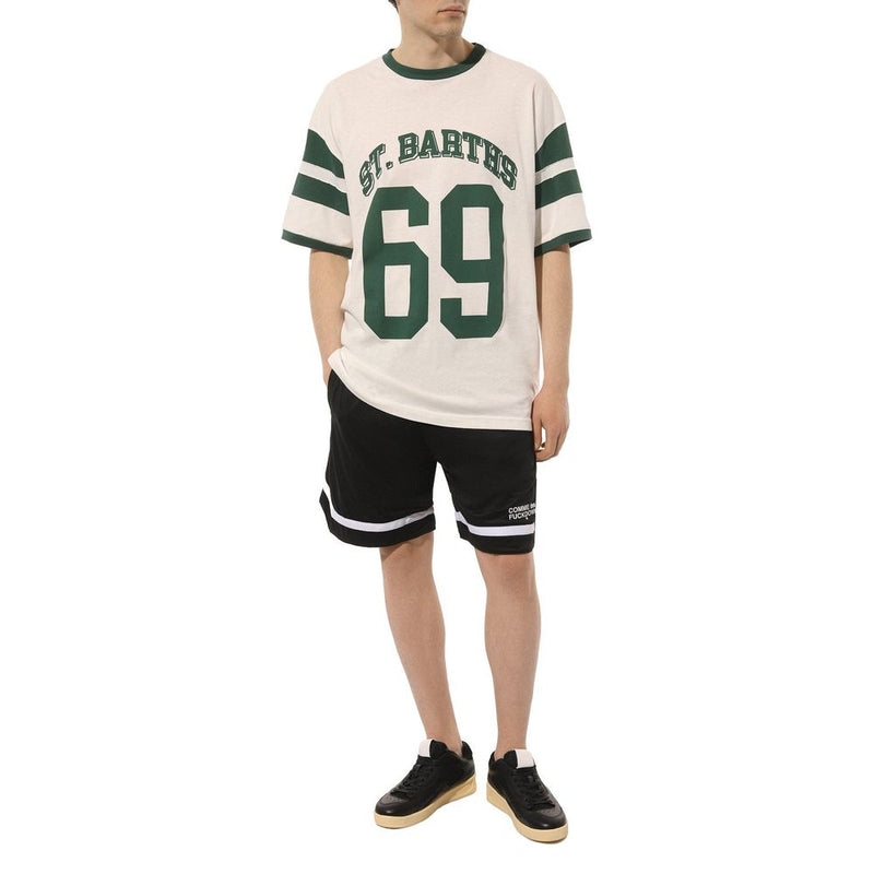 Comme Des Fuckdown Sleek Black Bermuda Shorts with Logo Detail