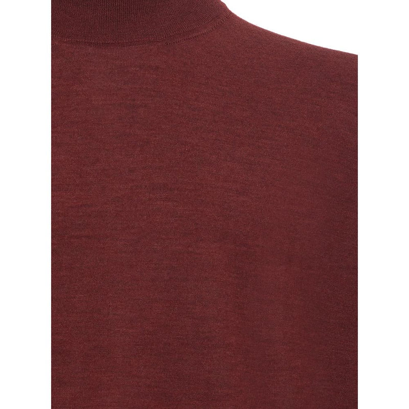 Colombo Elegant Cashmere Red Sweater for Men