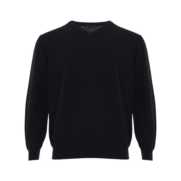 Colombo Elegant Black Cashmere Sweater for Men