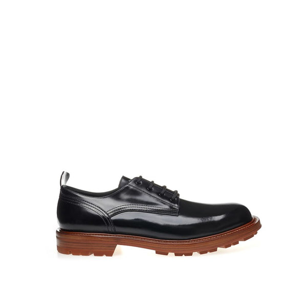 Alexander McQueen Elegant Black Leather Casual Shoes