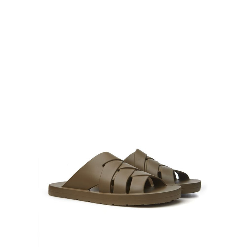 Bottega Veneta Elevated Elegance in Brown Cotton Sandals