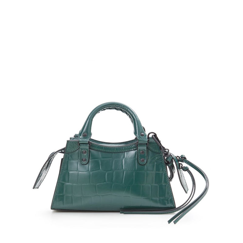 Balenciaga Elegant Emerald Leather Handbag