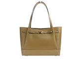 Michael Kors Reed Large Camel Leather Belted Tote Shoulder Bag Purse