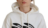 Dsquared² White Logo Animals Print Hooded Long Sleeve Sweater