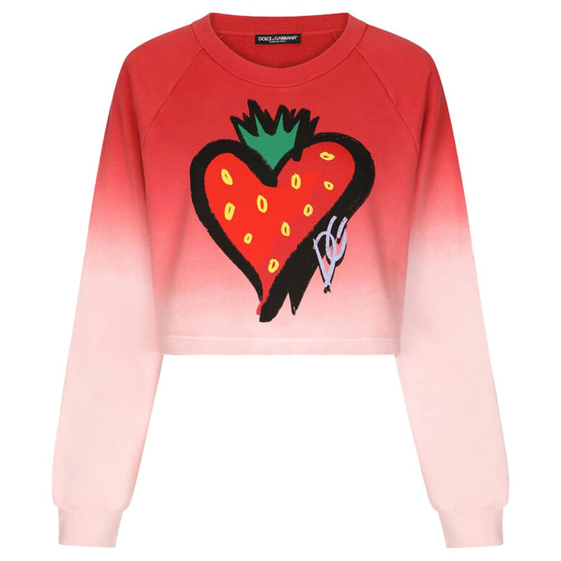 Dolce & Gabbana Red Cotton Sweater