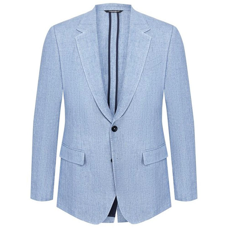 Dolce & Gabbana Light Blue Linen Blazer