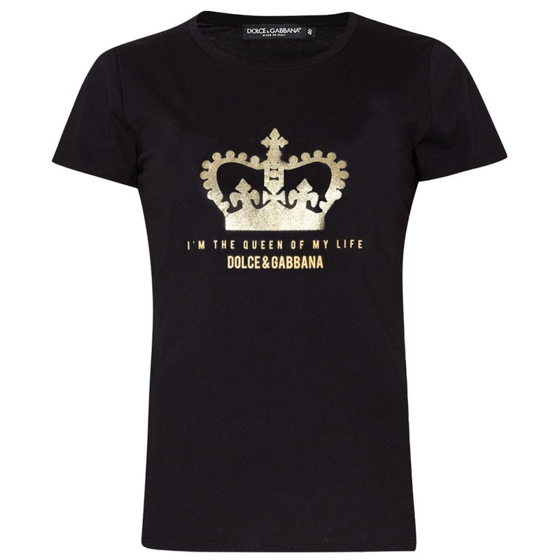 Dolce & Gabbana Black Cotton Tops & T-Shirt