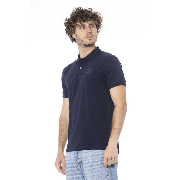 Iceberg Blue Cotton Mens Polo Shirt