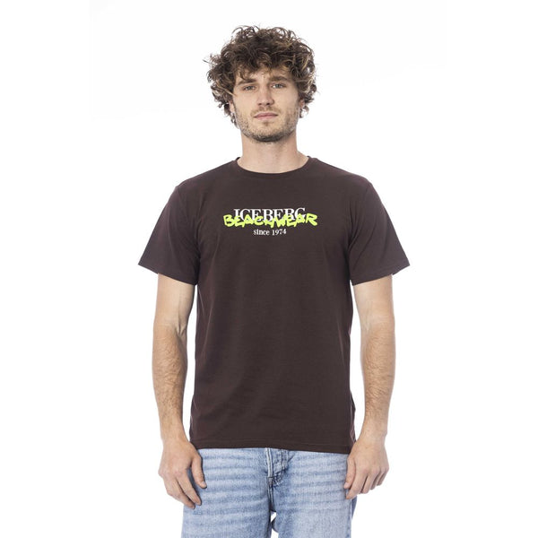 Iceberg Brown Cotton Men T-Shirt