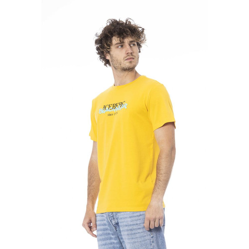 Iceberg Yellow Cotton Men T-Shirt