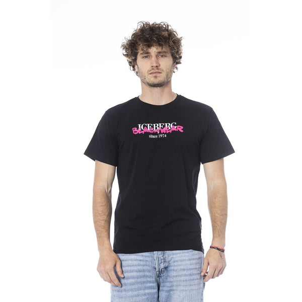 Iceberg Black Cotton Men T-Shirt