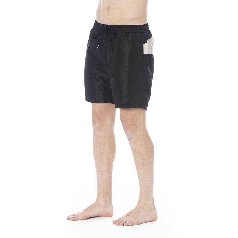 Iceberg Black Polyester Men Swim Trunk