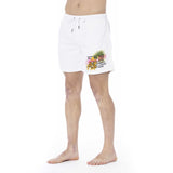 Iceberg White Polyester Men Swim Trunk