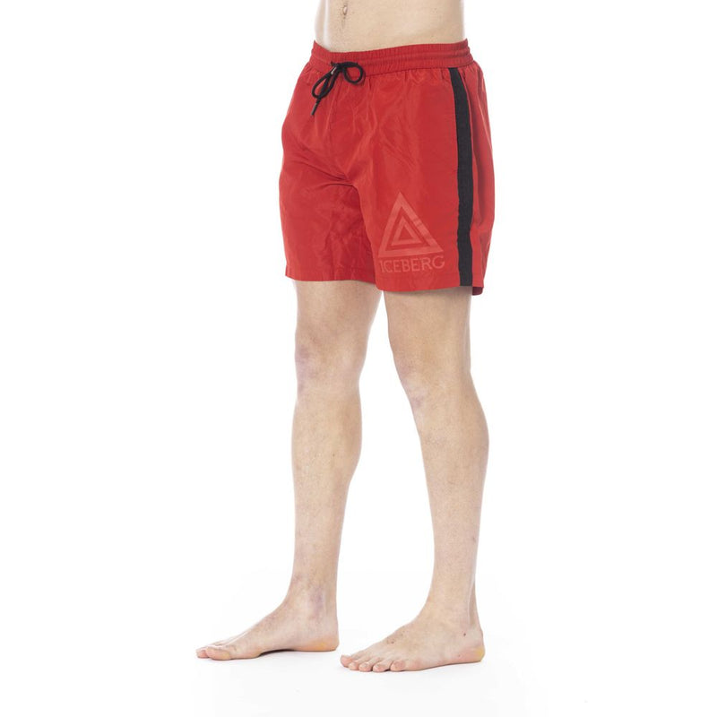 Iceberg Red Polyester Men Swimwear