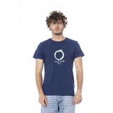 Trussardi Beachwear Blue Cotton Men T-Shirt