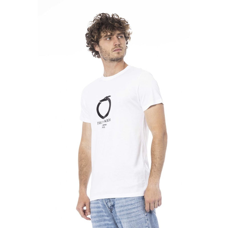 Trussardi Beachwear White Cotton Men T-Shirt