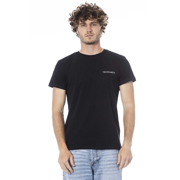 Trussardi Beachwear Black Cotton Men T-Shirt