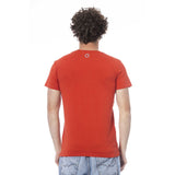 Trussardi Beachwear Red Cotton Men T-Shirt