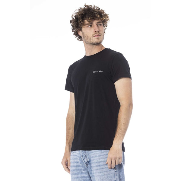 Trussardi Beachwear Black Cotton Men T-Shirt