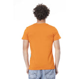 Trussardi Beachwear Orange Cotton Men T-Shirt