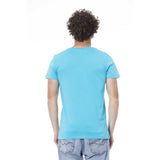 Trussardi Beachwear Light Blue Cotton Men T-Shirt