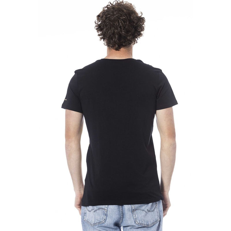 Trussardi Beachwear Black Cotton Men T-Shirt