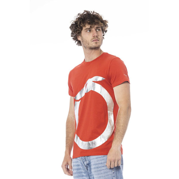 Trussardi Beachwear Red Cotton Men T-Shirt