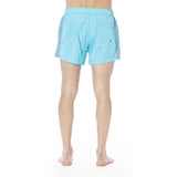 Trussardi Beachwear Light Blue Polyester Men Swim Trunk