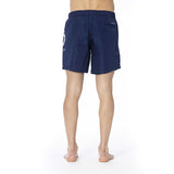 Trussardi Beachwear Blue Polyester Men Swim Trunk