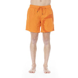 Trussardi Beachwear Orange Polyester Men Swim Trunk