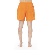 Trussardi Beachwear Orange Polyester Men Swim Trunk