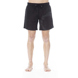 Trussardi Beachwear Black Polyester Men Swim Trunk