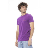 Trussardi Beachwear Purple Cotton Men T-Shirt