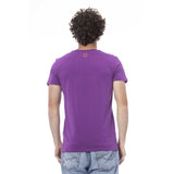 Trussardi Beachwear Purple Cotton Men T-Shirt