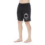 Trussardi Beachwear Black Polyester Men Swim Trunk