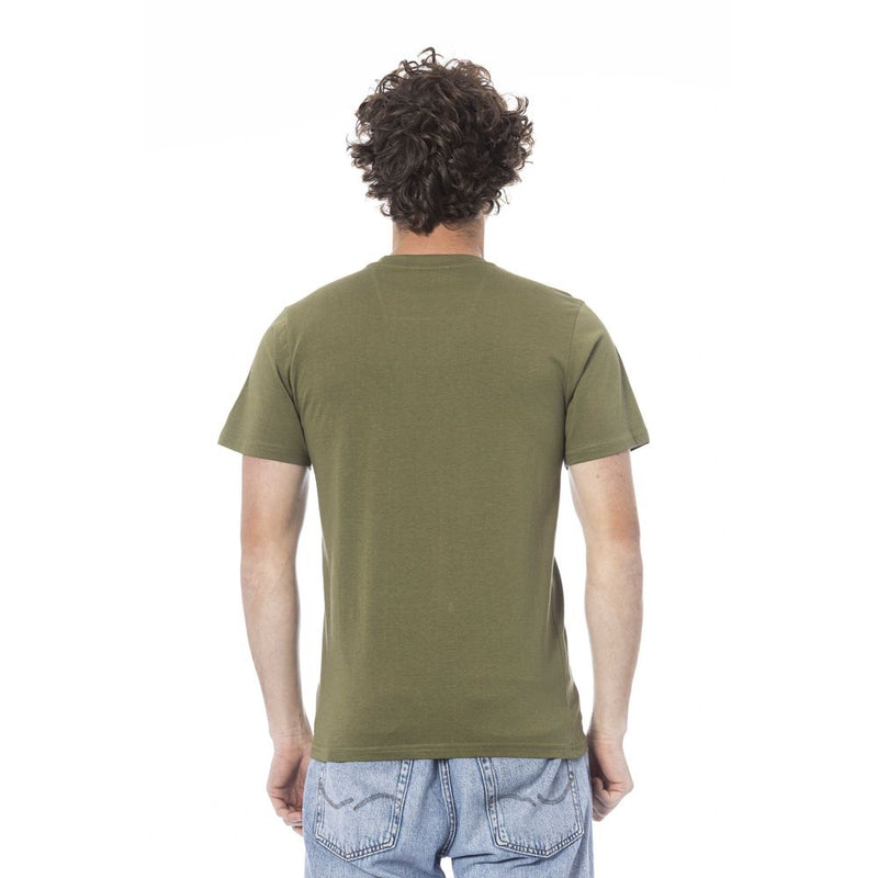 Cavalli Class Green Cotton Men T-Shirt