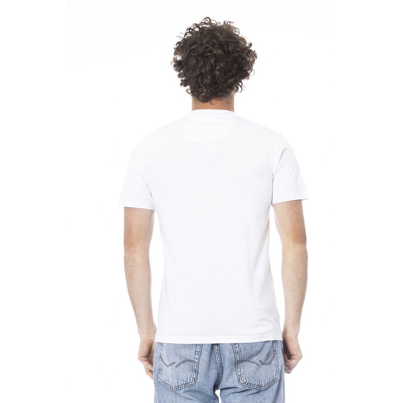 Cavalli Class White Cotton Men T-Shirt