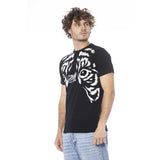 Cavalli Class Black Cotton Men T-Shirt