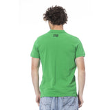 Cavalli Class Green Cotton Men Polo Shirt