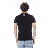 Cavalli Class Black Cotton Men Polo Shirt