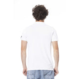 Cavalli Class White Cotton Men Polo Shirt