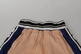 Dolce & Gabbana Pink Blue High Waist Casual Sweatshorts Shorts