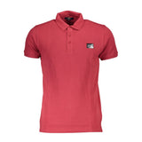 Cavalli Class Red Cotton Polo Shirt