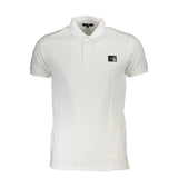 Cavalli Class White Cotton Polo Shirt