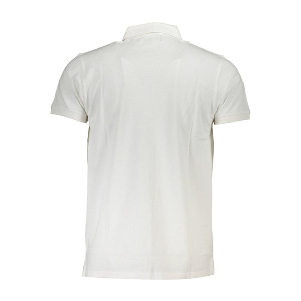 Cavalli Class White Cotton Polo Shirt