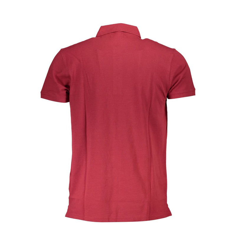 Cavalli Class Red Cotton Polo Shirt