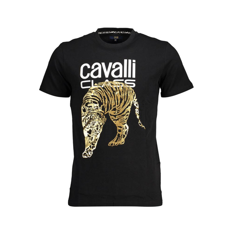 Cavalli Class Black Cotton T-Shirt