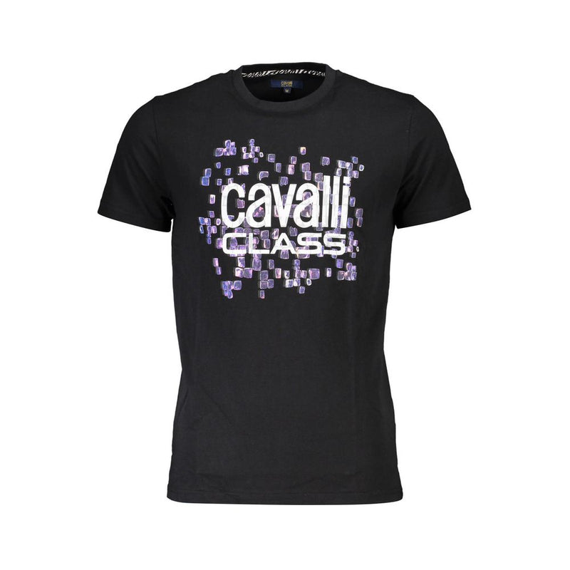 Cavalli Class Black Cotton T-Shirt