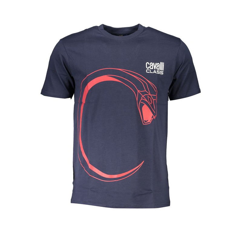 Cavalli Class Blue Cotton T-Shirt